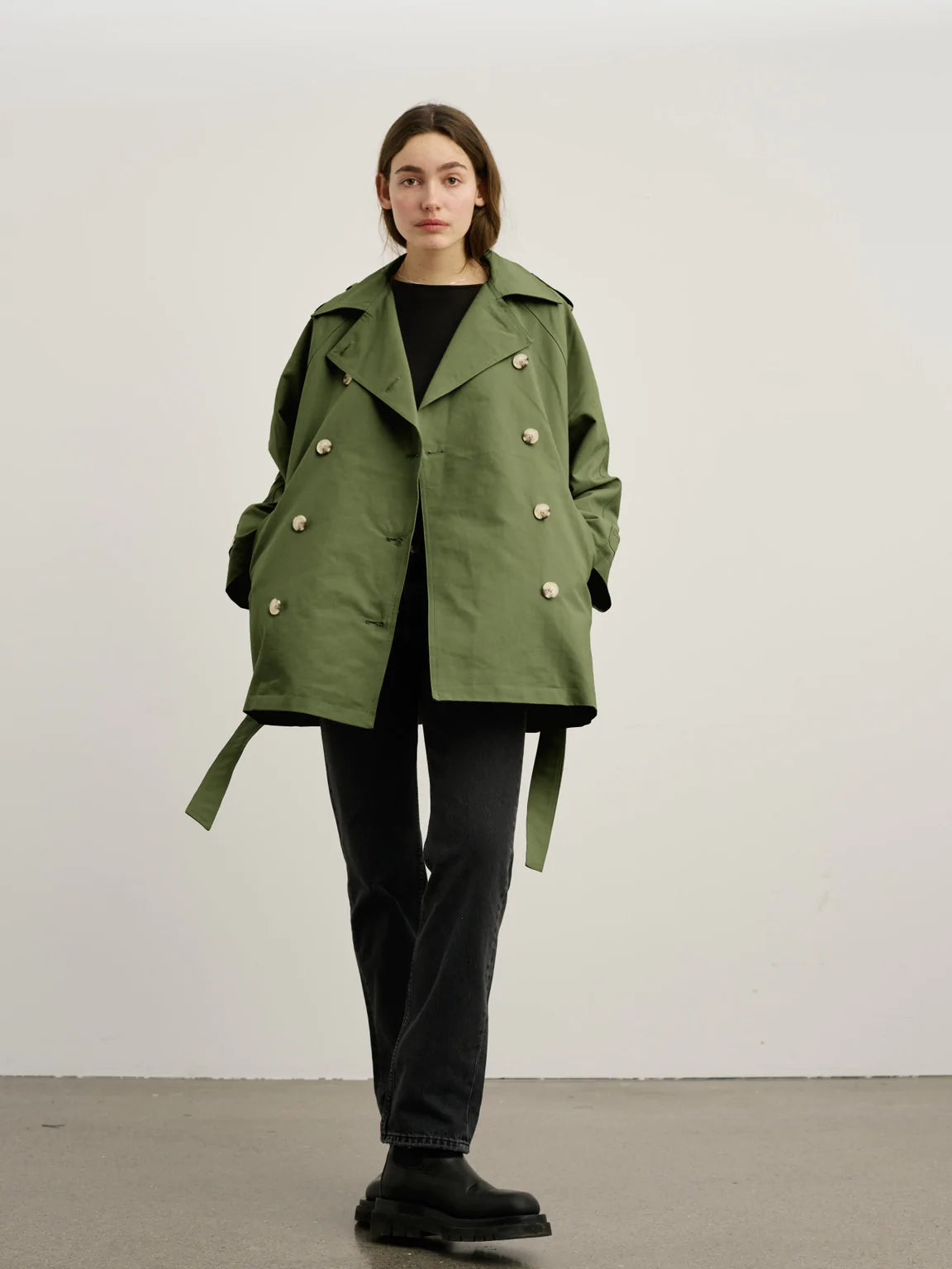 Green trench jacket new arrivals